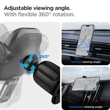 Заредете изображение във визуализатора на галерията – Spigen UTS12 ONETAP UNIVERSAL VENT CAR MOUNT BLACK
