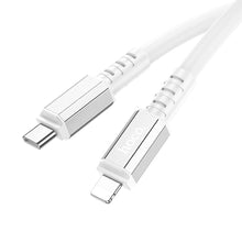 Заредете изображение във визуализатора на галерията – HOCO cable Type C to iPhone Lightning 8-pin PD 20W Strength X85 1m white
