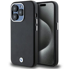 Заредете изображение във визуализатора на галерията – BMW Signature Wrapped Metal MagSafe case for iPhone 14 Pro Max - black
