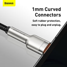 Заредете изображение във визуализатора на галерията – Baseus Cable Cafule Metal - USB to Type C - 66W 2 metres (CAKF000201) black

