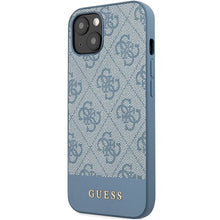 Заредете изображение във визуализатора на галерията – Original Case GUESS hardcase 4G Stripe Collection GUHCP15SG4GLBL for Iphone 13/14/15 blue
