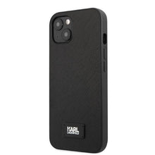 Заредете изображение във визуализатора на галерията – Karl Lagerfeld KLHCP13SSFMP2K iPhone 13 mini 5.4" hardcase black/black Saffiano Plaque
