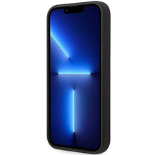 Заредете изображение във визуализатора на галерията – Case BMW BMHCP14L22SOTK iPhone 14 Pro 6.1" black/black Silicone Slanted Sttripes
