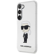 Заредете изображение във визуализатора на галерията – Karl Lagerfeld KLHCS23SHNIKTCT S23 S911 transparent hardcase Ikonik Karl Lagerfeld
