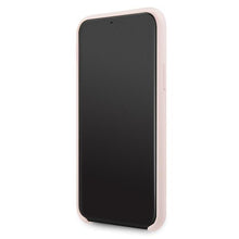 Заредете изображение във визуализатора на галерията – Guess GUHCN58LS4GLP iPhone 11 Pro light pink/light pink hard case Silicone 4G Tone On Tone
