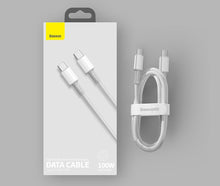 Заредете изображение във визуализатора на галерията – Baseus USB Type C - USB Type C cable fast charging Power Delivery Quick Charge 100 W 5 A 2 m white (CATGD-A02)
