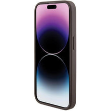 Заредете изображение във визуализатора на галерията – Guess Grip Stand 4G Triangle Strass case for iPhone 15 Pro - brown
