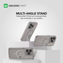 Заредете изображение във визуализатора на галерията – Amazing Thing Titan Pro Mag Ring Grip Case IP156.1PTRGY for Iphone 15 Pro titanium
