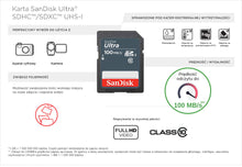 Заредете изображение във визуализатора на галерията – SANDISK ULTRA SDXC Memory SD Card - 128GB 100MB/s Class 10
