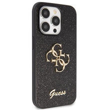 Заредете изображение във визуализатора на галерията – Original Case GUESS hardcase Glitter Script Big 4G GUHCP14XHG4SGK for Iphone 14 Pro Max black
