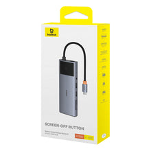 Заредете изображение във визуализатора на галерията – HUB 11in1 Baseus Metal Gleam Series USB-C to USB-C PD / USB-C / 3x USB-A / HDMI / AUX / RJ-45 / SD TF - gray
