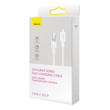 Заредете изображение във визуализатора на галерията – Baseus Explorer Series cable USB-C - Lightning 20W 1 m white (CATS010202)

