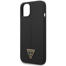 Заредете изображение във визуализатора на галерията – Guess GUHCP14SSLTGK iPhone 14 6.1" black/black hardcase Silicone Triangle
