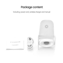 Заредете изображение във визуализатора на галерията – Wireless Induction Charger QI Universal Fast Charge - FC08 with stand 15W WHITE (min. 2A)
