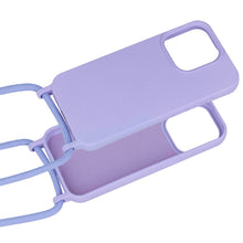 Заредете изображение във визуализатора на галерията – Strap Silicone Case for Iphone 15 Plus design 1 purple
