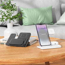 Заредете изображение във визуализатора на галерията – Borofone Wireless induction charger BQ26 Best 3 in 1 15W white
