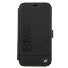 Заредете изображение във визуализатора на галерията – Etui BMW BMFLBKP12LSLLBK iPhone 12 Pro Max 6,7" czarny/black book Signature
