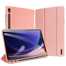 Заредете изображение във визуализатора на галерията – Dux Ducis Domo Samsung Galaxy Tab S9 FE case with stand - pink
