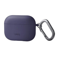Заредете изображение във визуализатора на галерията – Uniq case Nexo AirPods Pro 2 gen + Ear Hooks Silicone purple/fig purple

