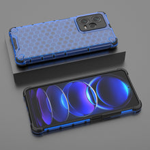 Заредете изображение във визуализатора на галерията – Honeycomb case for Xiaomi Redmi Note 12 Pro+ armored hybrid cover blue
