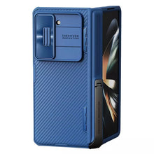 Заредете изображение във визуализатора на галерията – Nillkin CamShield Fold Case for Samsung Galaxy Z Fold 5 5G blue (bracket)

