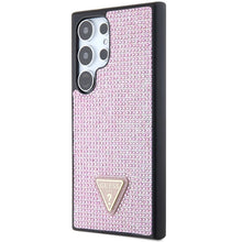 Заредете изображение във визуализатора на галерията – Guess Rhinestone Triangle case for Samsung Galaxy S24 Ultra - pink
