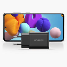 Заредете изображение във визуализатора на галерията – Ugreen USB-A QC3.0 18W charger black (CD122)
