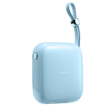 Заредете изображение във визуализатора на галерията – Joyroom power bank 10000mAh Jelly Series 22.5W with built-in USB C cable blue (JR-L002)
