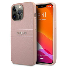 Заредете изображение във визуализатора на галерията – Guess GUHCP13XPSASBPI iPhone 13 Pro Max 6,7" różowy/pink hardcase Saffiano Stripe
