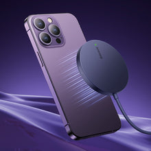 Заредете изображение във визуализатора на галерията – Baseus Simple Mini3 magnetic charger MagSafe Qi 15W purple
