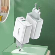 Заредете изображение във визуализатора на галерията – Ugreen CD170 USB-A+USB-C 38W Wall Charger EU plug Black
