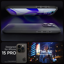 Заредете изображение във визуализатора на галерията – Spigen THIN FIT IPHONE 15 PRO BLACK
