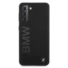Заредете изображение във визуализатора на галерията – Original Case BMW - Hard Case Silicone Signature Logo BMHCS21MSLBLBK - Samsung S21 Plus Galaxy G996 Black
