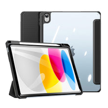 Заредете изображение във визуализатора на галерията – Dux Ducis Toby case for iPad 10.9'' 2022 (10 gen.) cover with space for Apple Pencil stylus smart cover stand black
