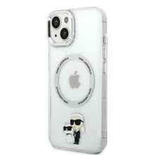 Заредете изображение във визуализатора на галерията – Karl Lagerfeld KLHMP14MHNKCIT iPhone 14 Plus 6.7" hardcase transparent Iconic Karl&amp;Choupette Magsafe
