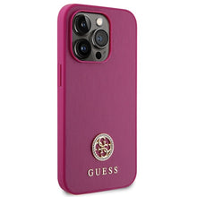 Заредете изображение във визуализатора на галерията – Original Case GUESS Strass Metal Logo GUHCP15LPS4DGPP for Iphone 15 Pro pink
