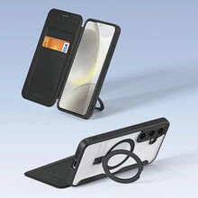 Заредете изображение във визуализатора на галерията – Dux Ducis Skin X Pro case with magnetic ring / stand for Samsung S24+ - black
