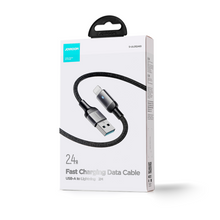 Заредете изображение във визуализатора на галерията – Joyroom USB - Lightning 2.4A A10 Series cable 2 m black (S-UL012A10)
