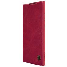 Заредете изображение във визуализатора на галерията – Nillkin Qin Leather Pro Case for Samsung Galaxy S23 Ultra Flip Cover Camera Cover red
