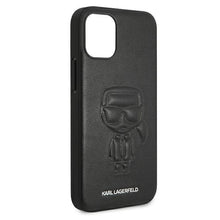 Заредете изображение във визуализатора на галерията – Karl Lagerfeld KLHCP12SPCUIKBK iPhone 12 mini 5,4" czarny/black hardcase Karl Ikonik Outline
