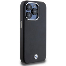 Заредете изображение във визуализатора на галерията – BMW Signature Wrapped Metal MagSafe case for iPhone 15 Pro - black

