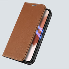 Заредете изображение във визуализатора на галерията – Dux Ducis Skin X2 case Samsung Galaxy S23+ flip case wallet stand brown
