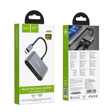 Заредете изображение във визуализатора на галерията – Hoco adapter hub typ c do hdtv+vga hb29
