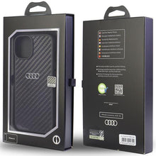 Заредете изображение във визуализатора на галерията – Audi Carbon Fiber iPhone 12/12 Pro 6.1" black/black hardcase AU-TPUPCIP12P-R8/D2-BK
