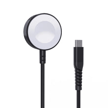 Заредете изображение във визуализатора на галерията – Choetech T319 MFI 5W wireless charger for Apple Watch + USB-C cable - black
