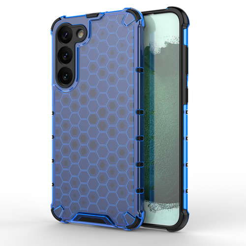 Honeycomb case for Samsung Galaxy S23+ armored hybrid cover blue