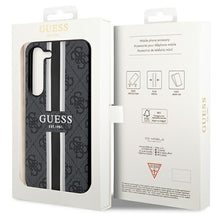 Заредете изображение във визуализатора на галерията – Guess GUHCS23SP4RPSK S23 S911 black/black hardcase 4G Printed Stripe
