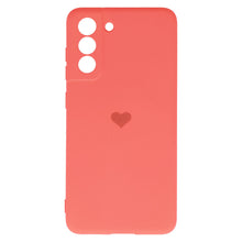 Заредете изображение във визуализатора на галерията – Vennus Silicone Heart Case for Samsung Galaxy S21 FE design 1 coral

