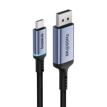 Заредете изображение във визуализатора на галерията – Baseus High Definition Series USB-C to DisplayPort 1.4 8K 60Hz Unidirectional Cable 1.5m - Black
