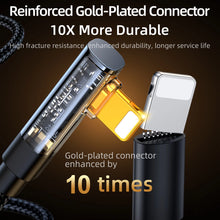 Заредете изображение във визуализатора на галерията – Joyroom S-UL012A6 USB-A angled cable - Ligtning 2.4A 1.2m - blue
